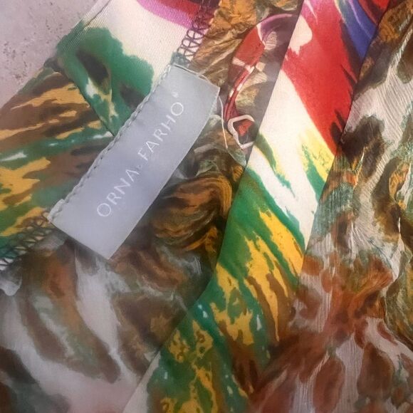 Orna Farho top Classic Paris Y2k Fashion beaded runway dress shirt pretty blouse - Picture 9 of 10